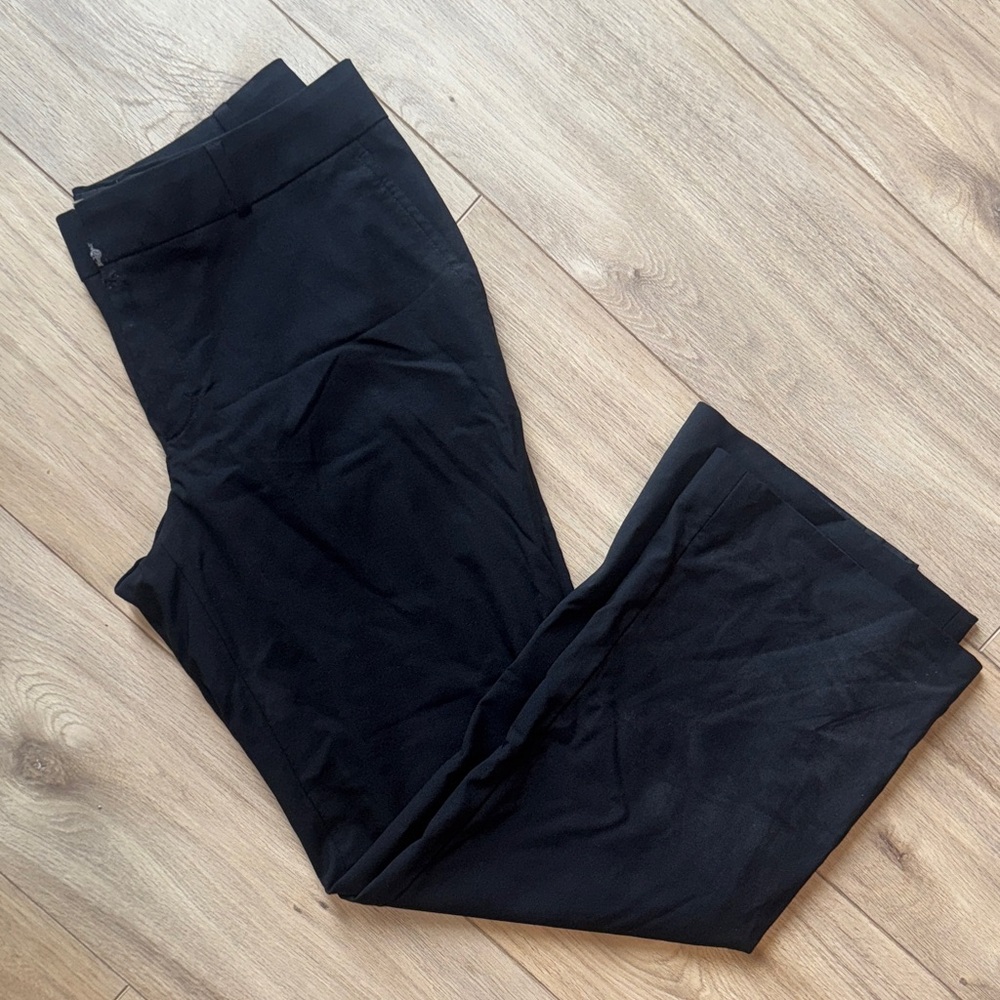 BANANA REPUBLIC Martin Fit Black Slacks Boot Cut Long Dress Pants